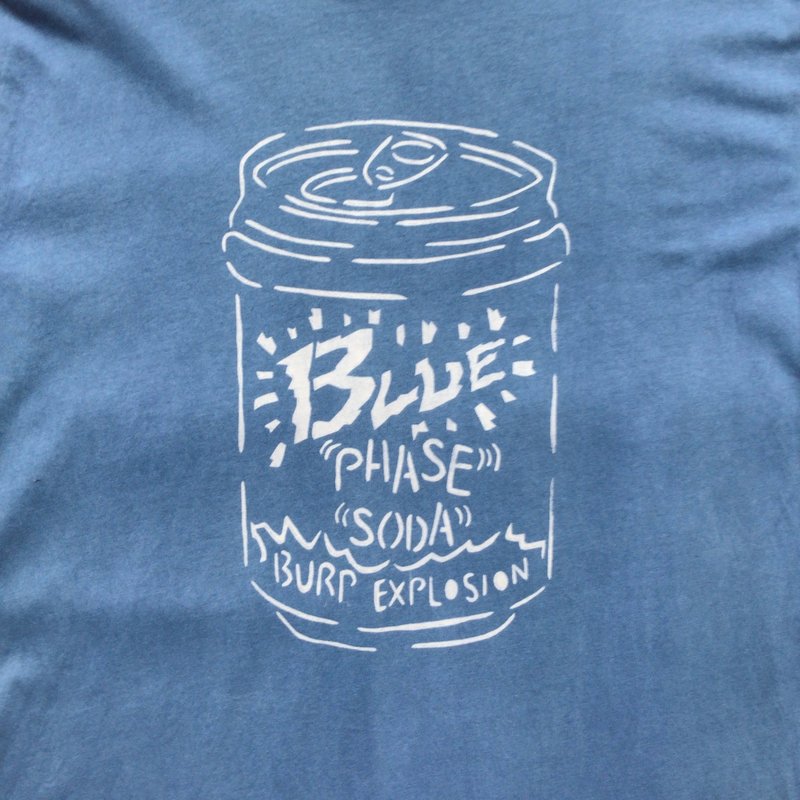 BP SODA TEE Indigo dyed 藍染 organic cotton sizeL - 女装 T 恤 - 棉．麻 蓝色