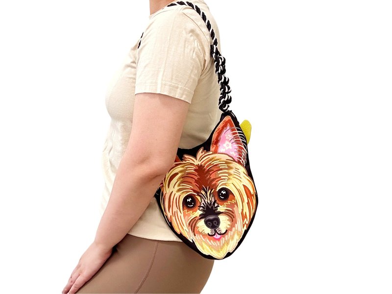 限量现货 原创合作款 宠物单肩包 约克夏犬狗脸包 - 手提包/手提袋 - 其他材质 