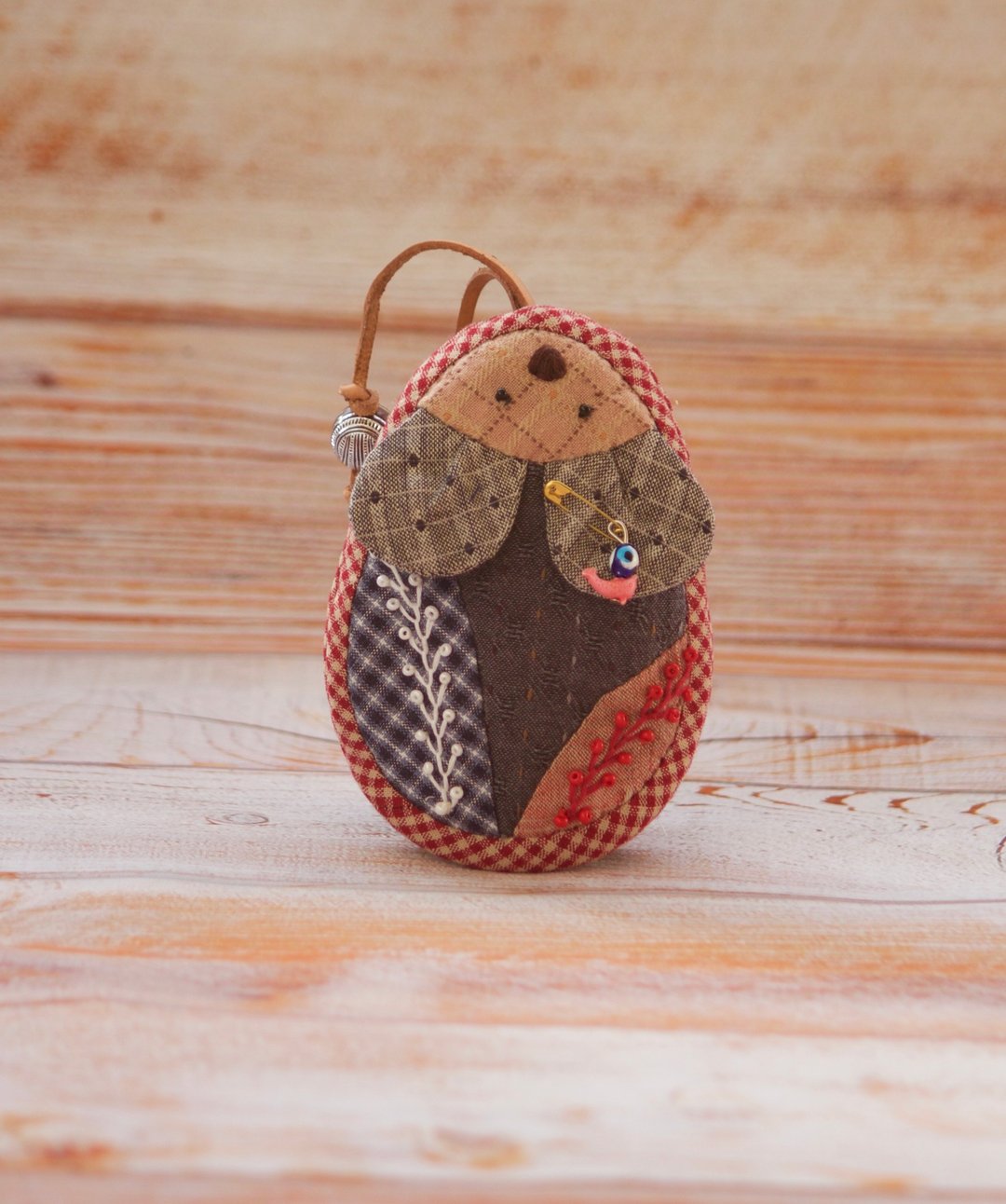 Quilted Key Pouch, Cotton Key Holder, Keychain, Japanese Patchwork Key Case - 钥匙链/钥匙包 - 棉．麻 多色