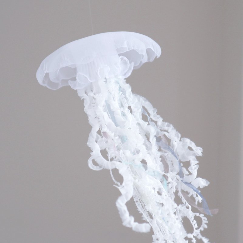 水母挂饰 (中 / 白色) 1pc 海洋 艺术 装饰品 - 墙贴/壁贴 - 聚酯纤维 白色