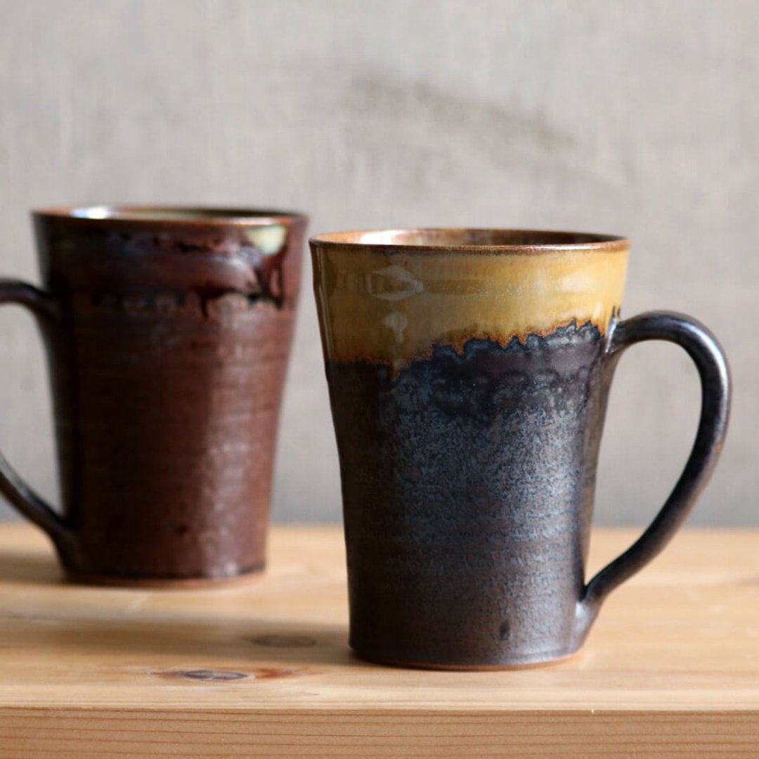 高取烧 高取烧 马克杯 咖啡杯 茶杯 随手杯 筑前茶道 高取烧 高取 - 咖啡杯/马克杯 - 陶 咖啡色