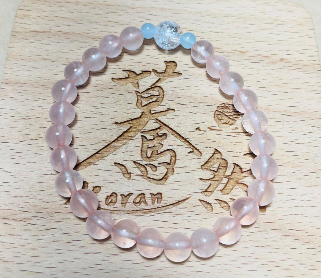 蓦然(手环系列)粉晶6mm--桃花 - 手链/手环 - 水晶 粉红色