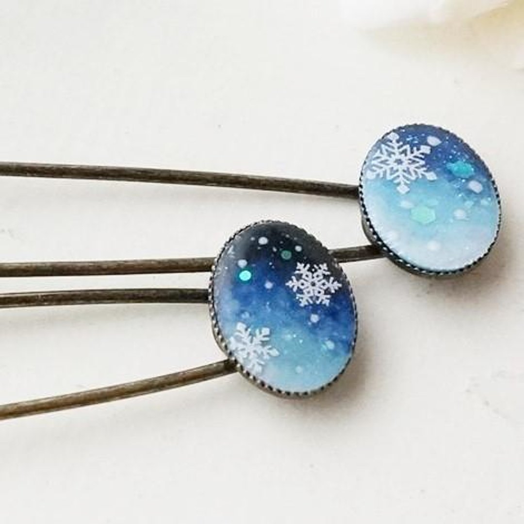 * Snowy dawn brooch * - 胸针 - 其他金属 