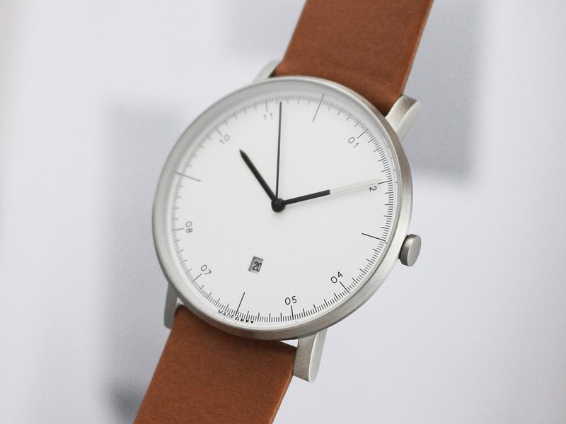 银色 MG001 手表 | 真皮皮带 - 女表 - 其他金属 银色