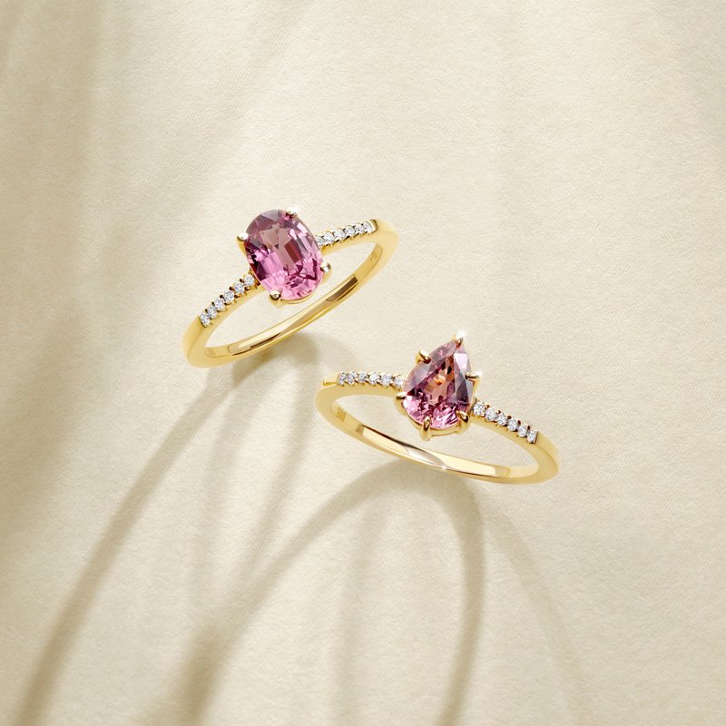 Fancy Sapphire Bianca Gemstone - 天然蓝宝石搭配真钻 - 戒指 - 贵金属 银色