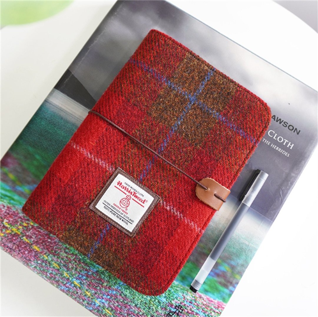 Harris Tweed 笔记本a5复古记事本手工 六孔活頁 筆記本 手帳本 - 笔记本/手帐 - 羊毛 多色