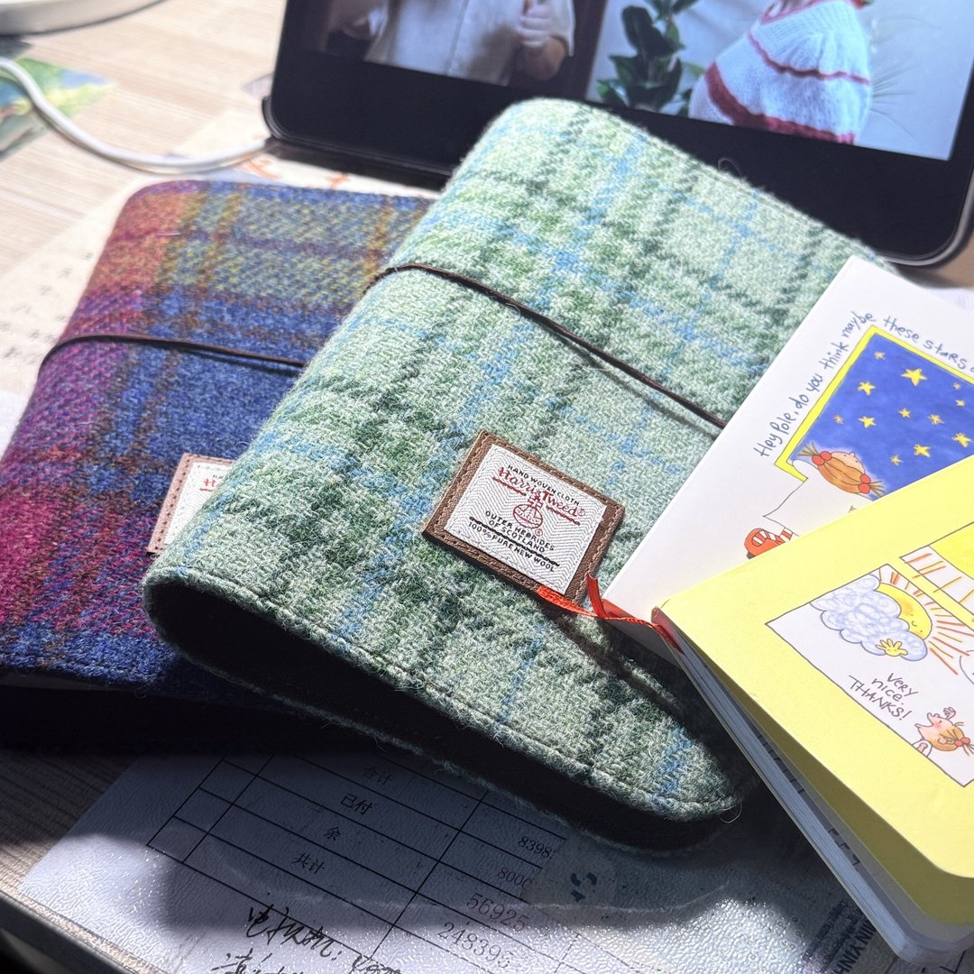 Harris Tweed 笔记本a5复古记事本手工 六孔活頁 筆記本 手帳本 - 笔记本/手帐 - 羊毛 多色