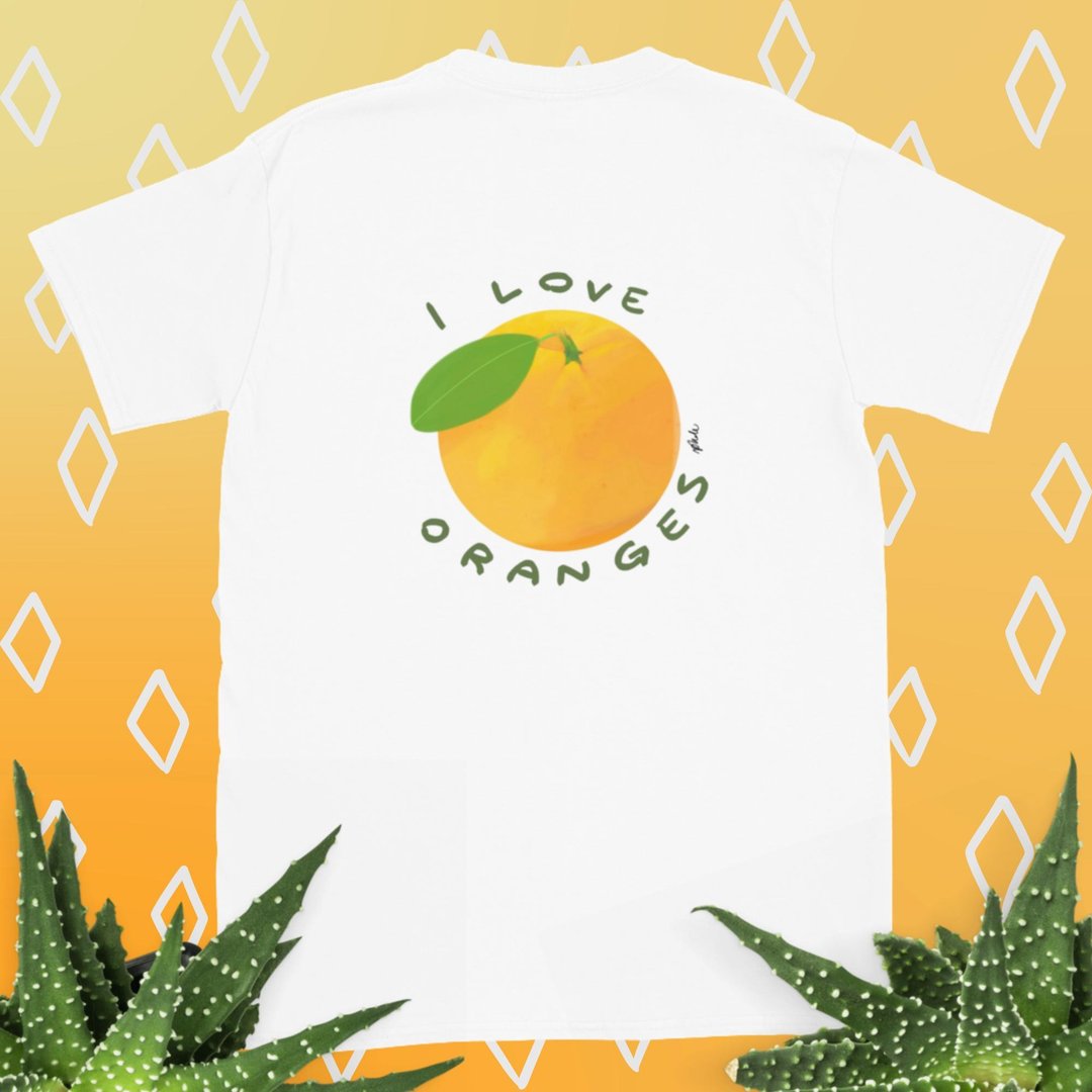 The Orange T恤 - 中性连帽卫衣/T 恤 - 棉 白色