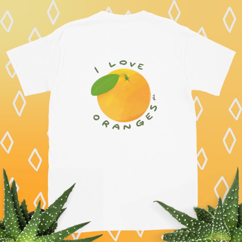 The Orange T恤 - 中性连帽卫衣/T 恤 - 棉．麻 白色
