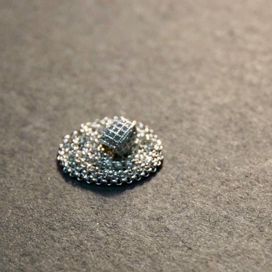 ITS-N106【纯银系列・微光】轻奢微镶长方珠项链。 - 锁骨链 - 其他金属 银色