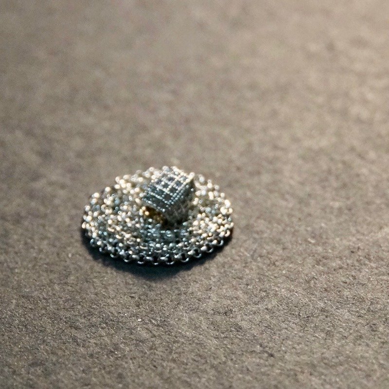 ITS-N106【纯银系列・微光】轻奢微镶长方珠项链。 - 锁骨链 - 其他金属 银色