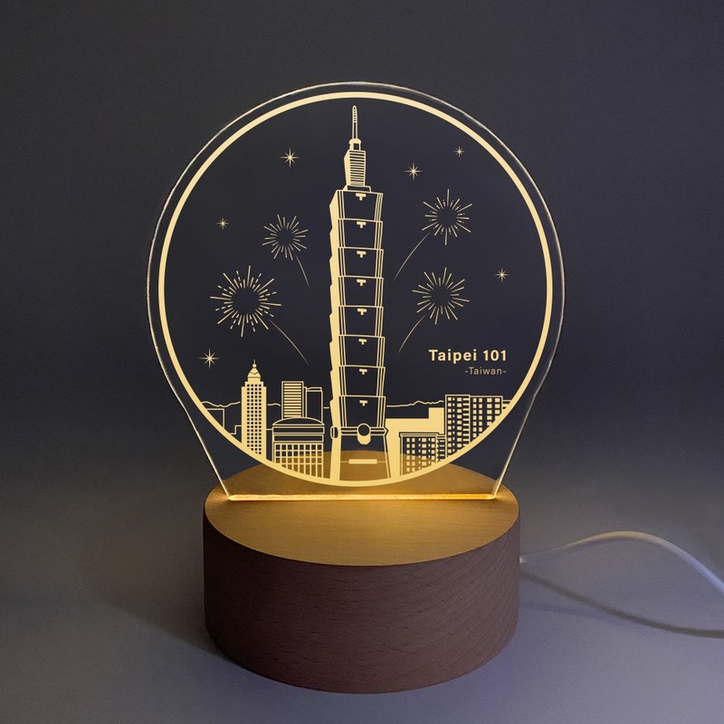 世界建筑小夜灯 多款可选 木底座 无段式调光 - 灯具/灯饰 - 木头 橘色