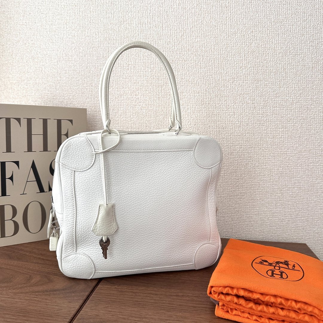 HERMÈS 爱马仕 Omnibus PM 铂金皮 白色 托特包 - 手提包/手提袋 - 真皮 白色