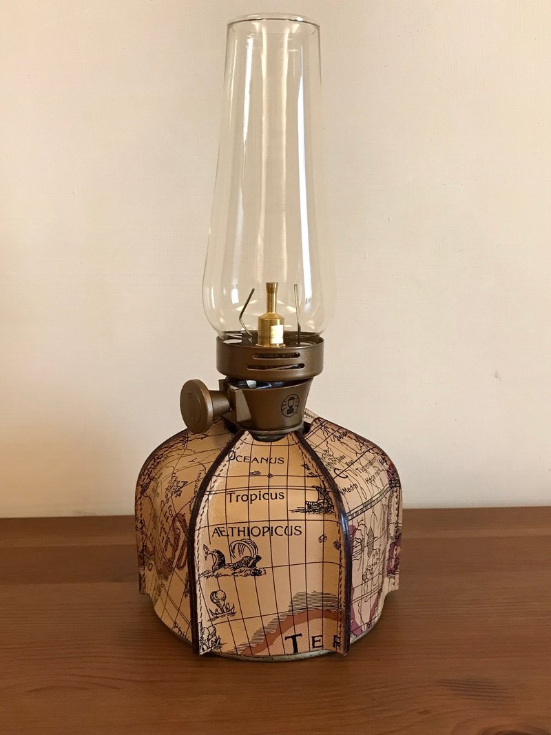 高山瓦斯罐罩 皮套 世界地图款 - 露营用品 - 真皮 