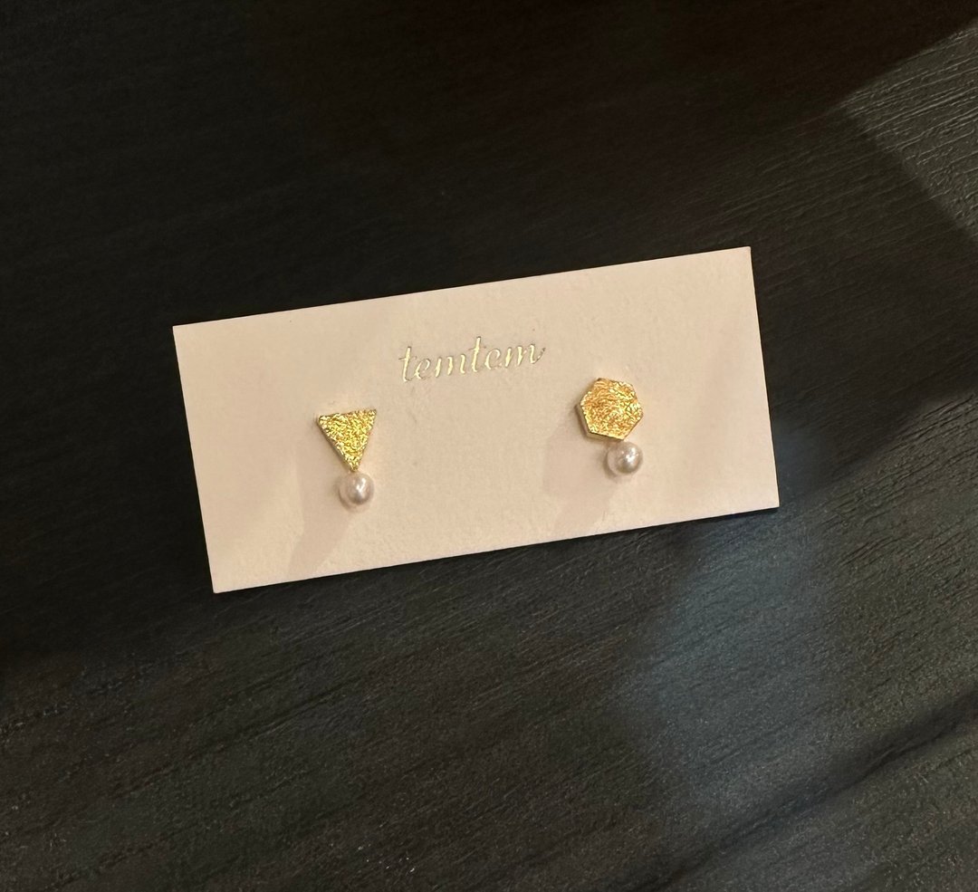 几何耳针B GD - 耳环/耳夹 - 其他金属 多色