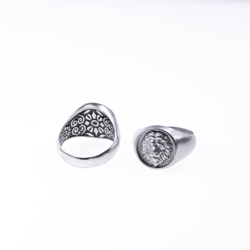 Inner Lion Signet Ring - 戒指 - 纯银 银色