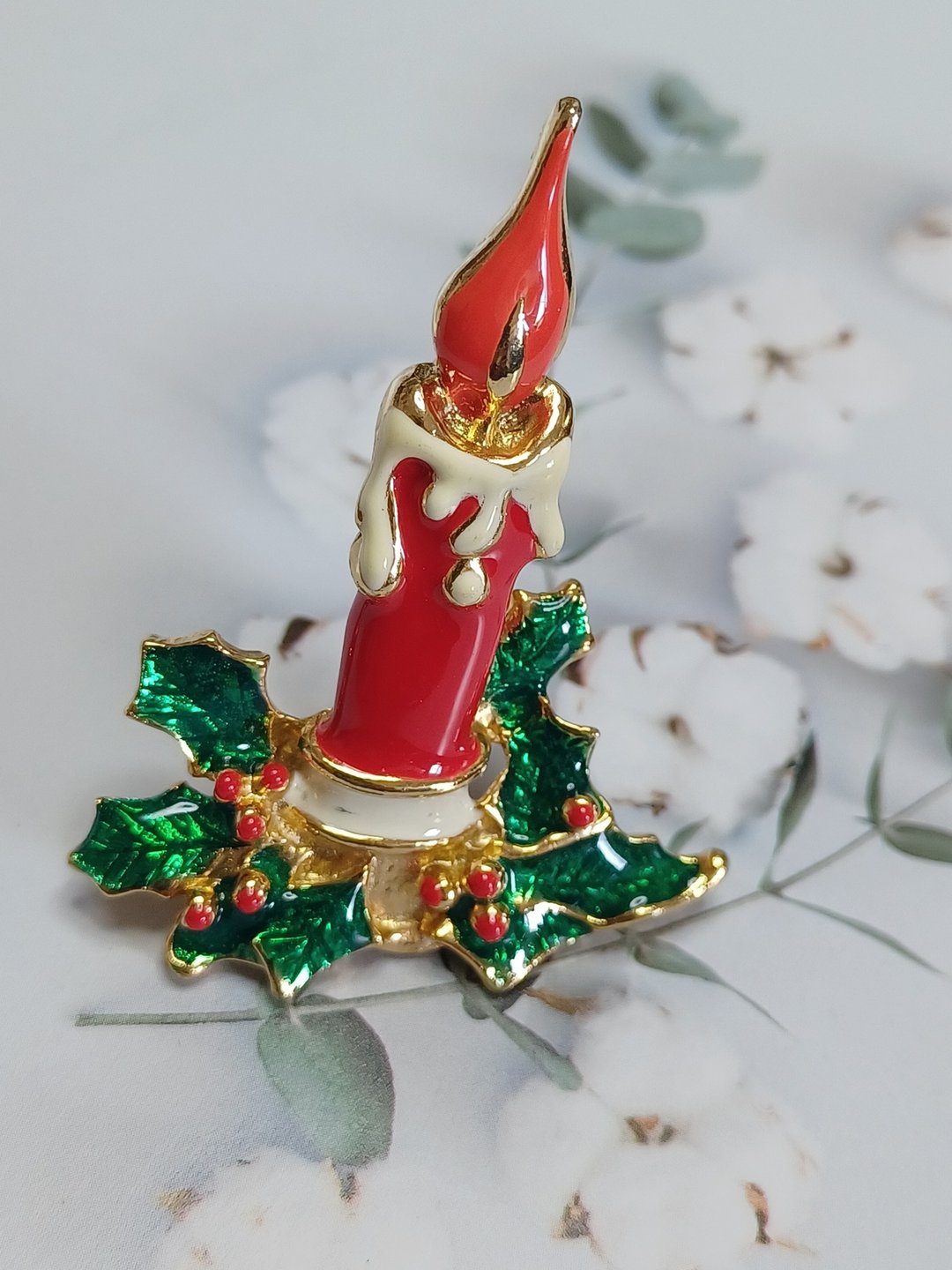 vintage jewelry 古董典雅圣诞别针 - 胸针 - 其他金属 