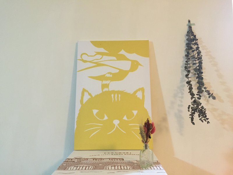 剪纸复刻框画 - 飞鸟猫 - 海报/装饰画/版画 - 其他材质 
