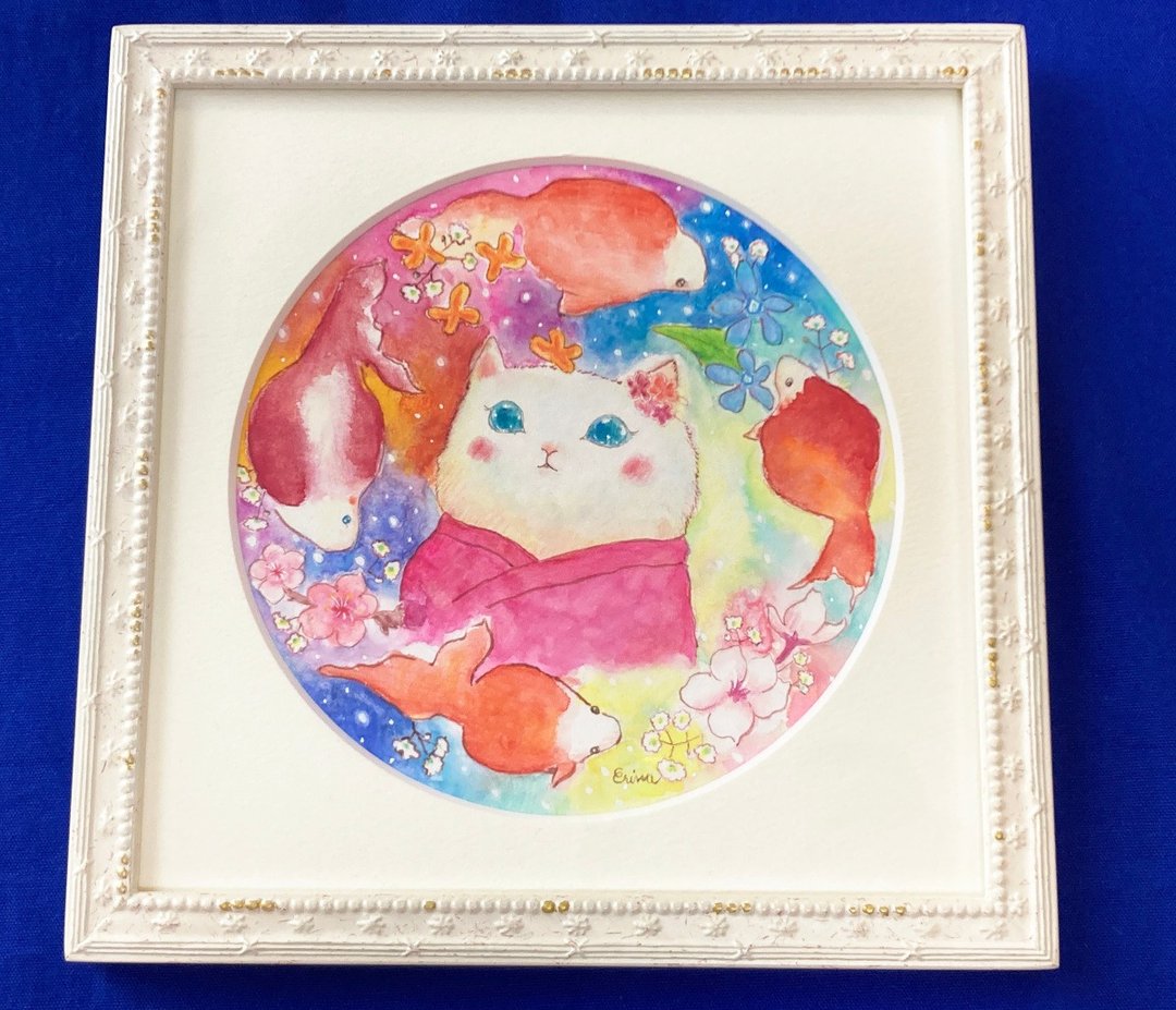 出云南京与猫原画 - 海报/装饰画/版画 - 纸 红色