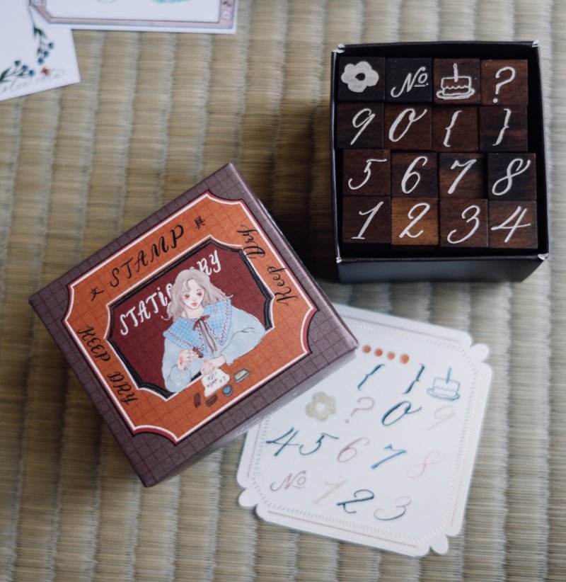 数字 与 符号组合 印章组 甜蜜生活印章组 - 印章/印台 - 木头 咖啡色