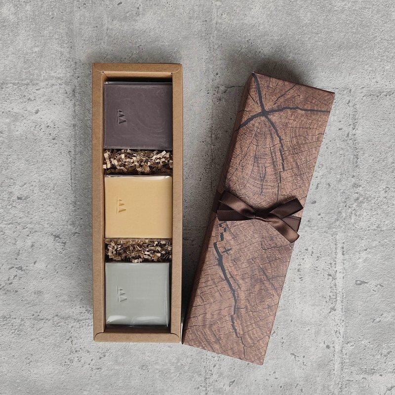 森林木手工皂礼盒限量福袋 1 组 3入 圣诞礼盒 - 肥皂/手工皂 - 其他材质 咖啡色