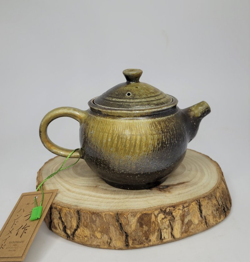 正把柴烧陶壶 - 茶具/茶杯 - 陶 咖啡色
