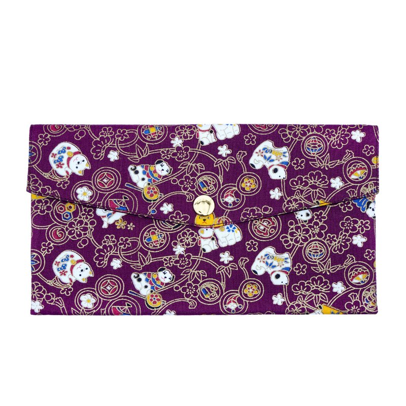 红包袋 / 存折包 / 利是封 / 现金袋 - 好运合奏团 - 红包/春联 - 棉．麻 紫色