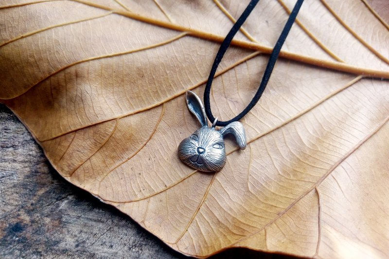 兔子造型项链 (硫化处理) - 项链 - 其他金属 银色