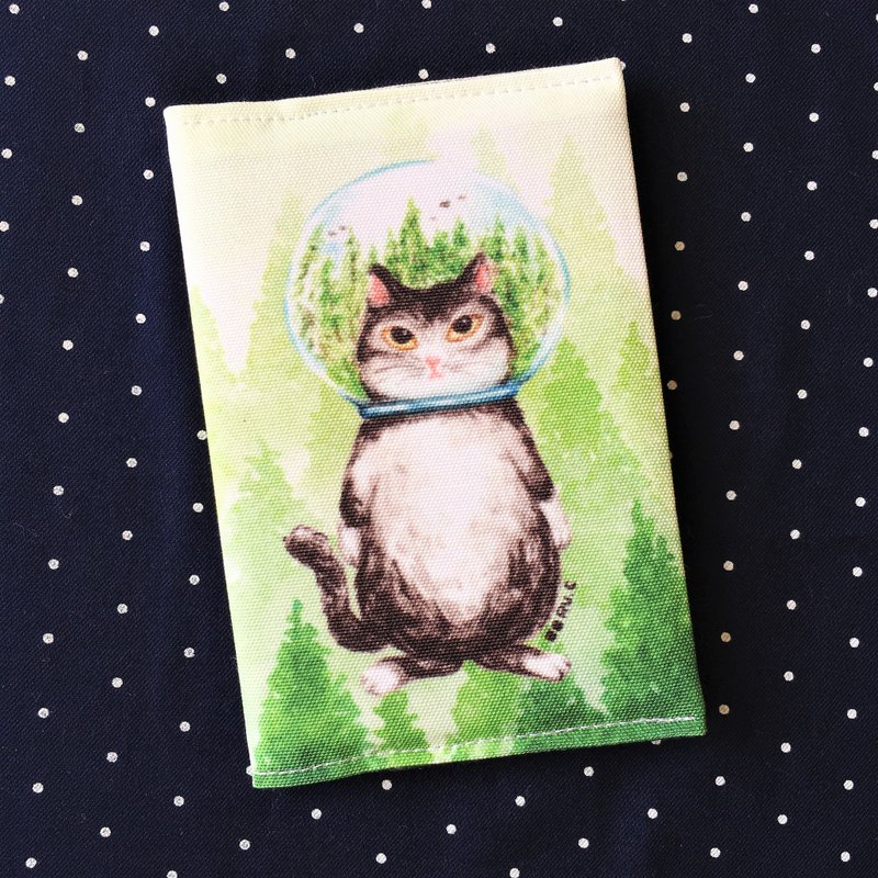 玻璃球猫 森林猫 护照套 - 护照夹/护照套 - 棉．麻 