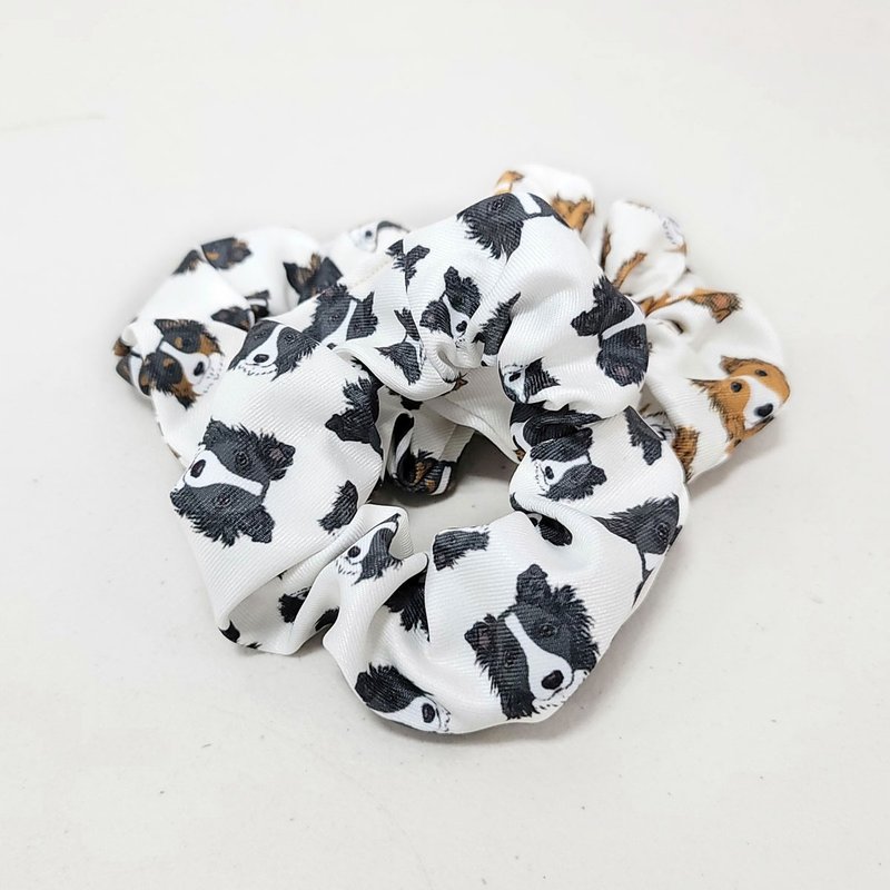 边境牧羊犬 3毛色 宠物图样发圈 多宠物图样 大肠圈 发饰 发束 - 外出包 - 聚酯纤维 多色