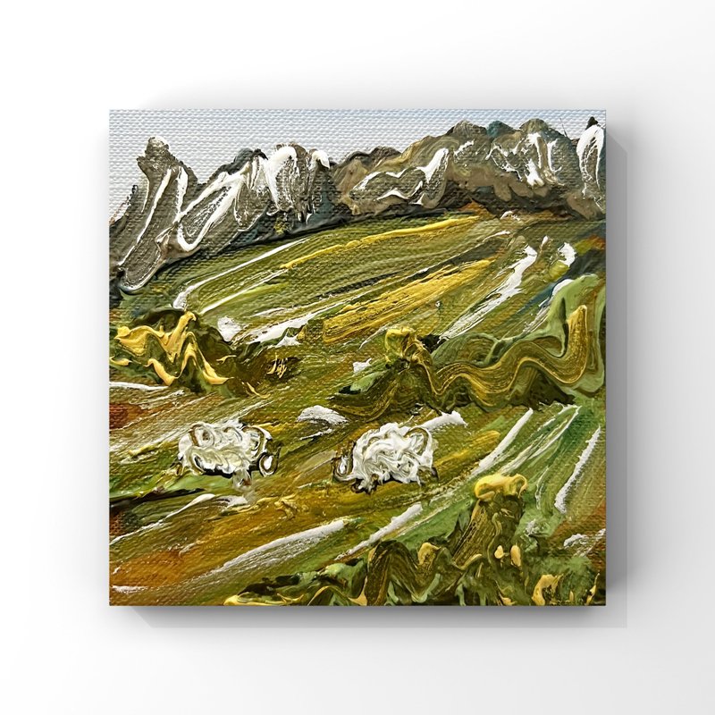 苏格兰风景画苏格兰高地艺术羊牧场放牧艺术品 - 海报/装饰画/版画 - 其他材质 多色