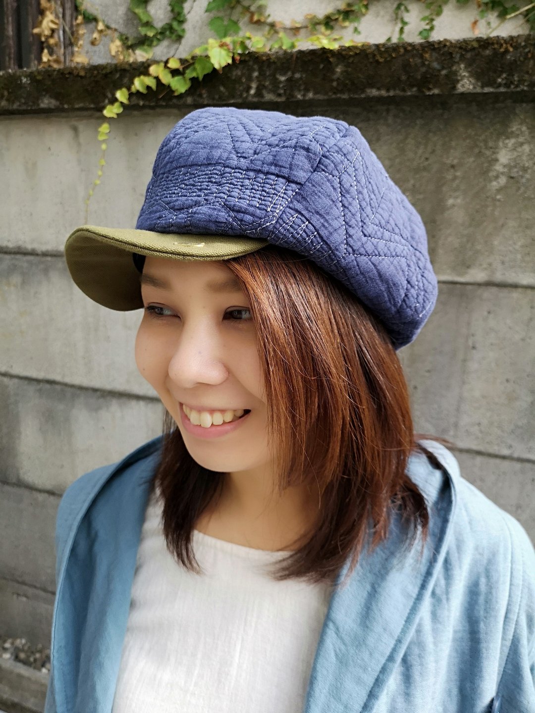 cotton candy (green brim) - 帽子 - 棉 绿色