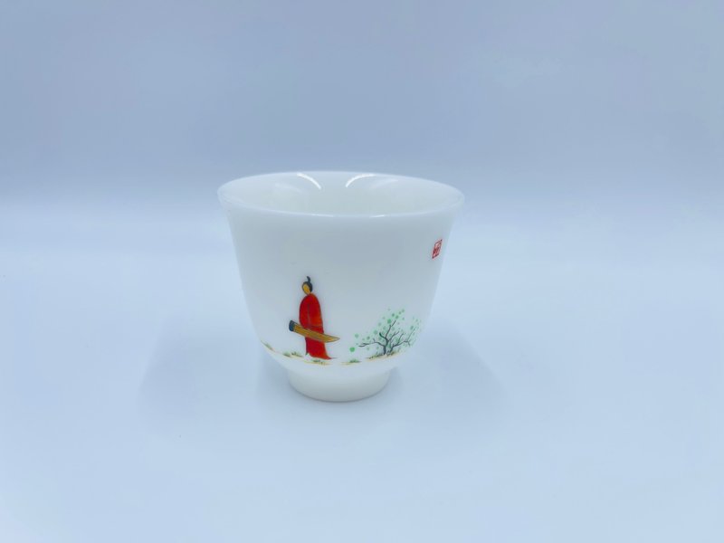 手绘主人杯 - 茶具/茶杯 - 瓷 白色