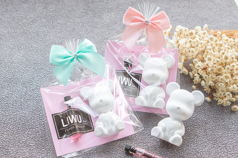 精巧单包装 抱心小熊扩香石 (附精油) 礼物 奖品 工商 生日 情人 - 香薰/精油/线香 - 其他材质 多色