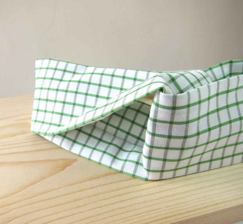 抹茶松饼 松紧发带 好烦小姐 格子 - 发饰 - 棉．麻 绿色