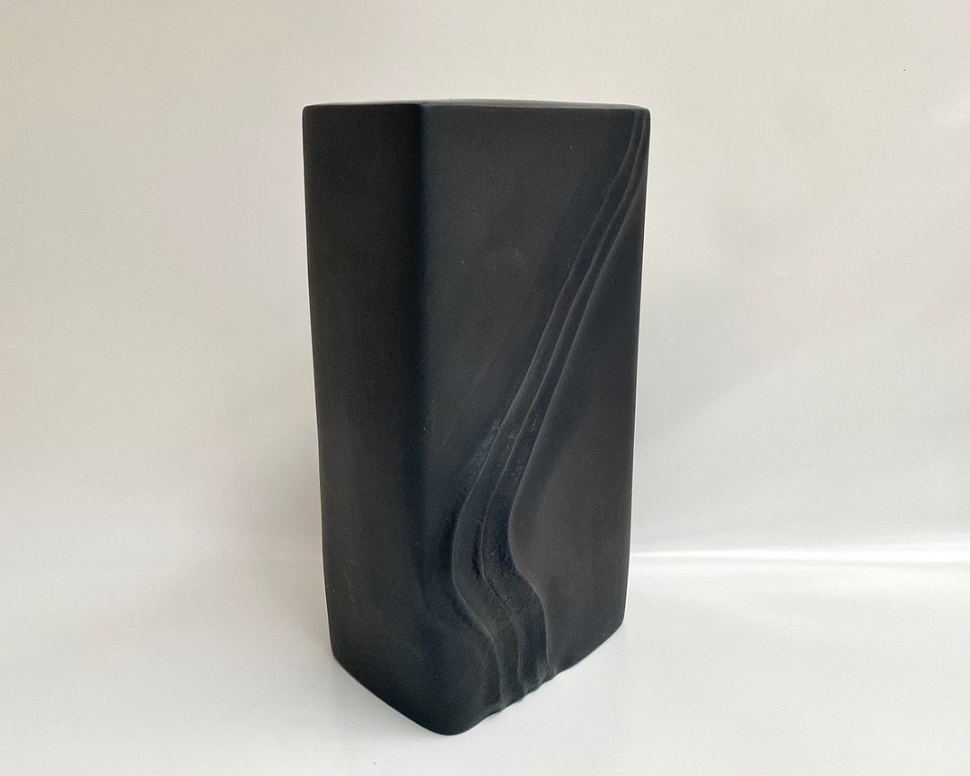 花瓶黑色 Rosenthal Studio Line 瓷质欧普艺术花瓶 - 花瓶/陶器 - 陶 黑色