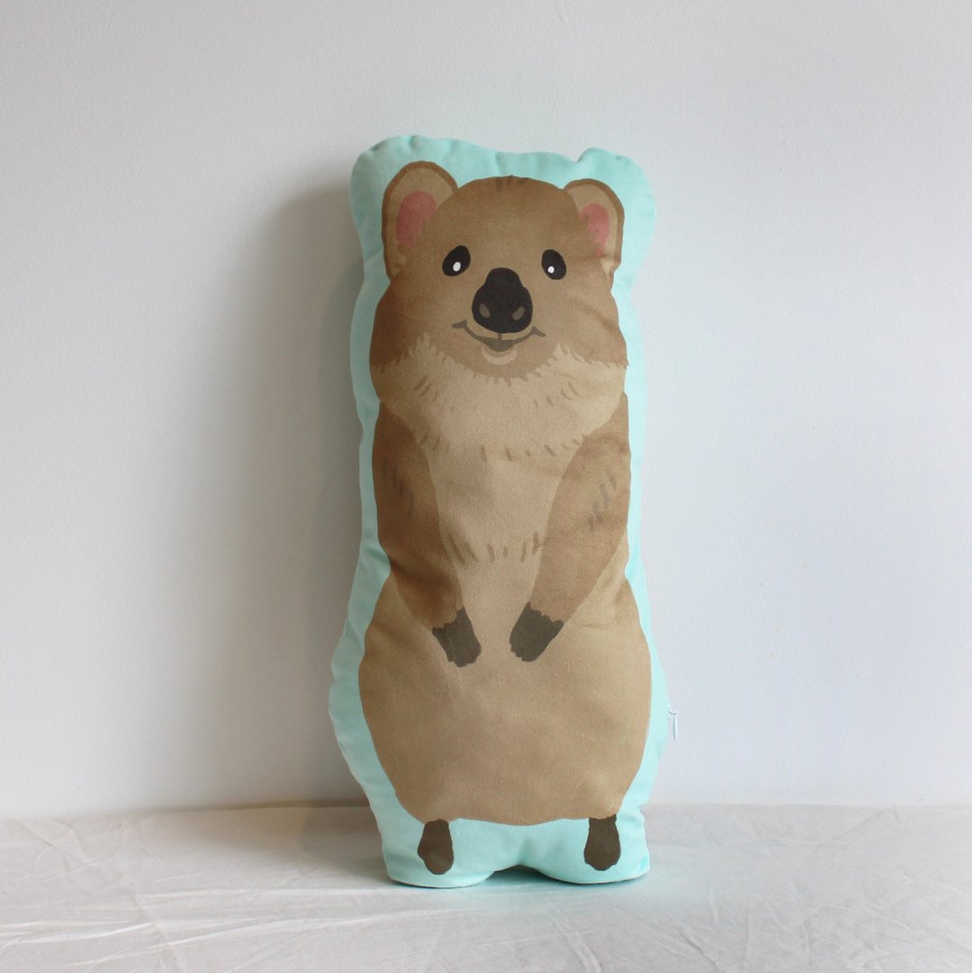 短尾矮袋鼠 Quokka 抱枕 (40/ 50/ 60 cm) - 枕头/抱枕 - 棉 多色