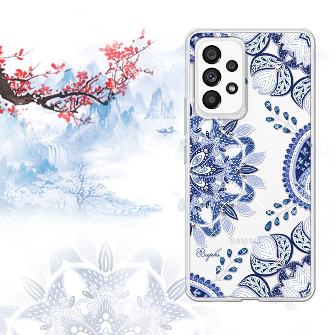 Samsung Galaxy A53 5G 轻薄军规防摔彩钻手机壳-青花瓷少钻 - 手机壳/手机套 - 其他材质 多色
