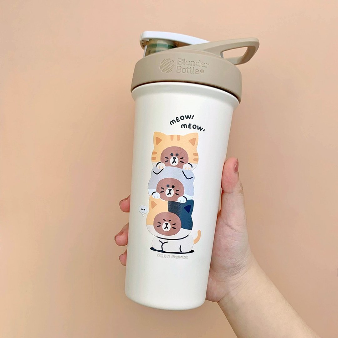 【LINE FRIENDS】BlenderBottle Sleek不锈钢-25oz－三只小猫 - 保温瓶/保温杯 - 不锈钢 
