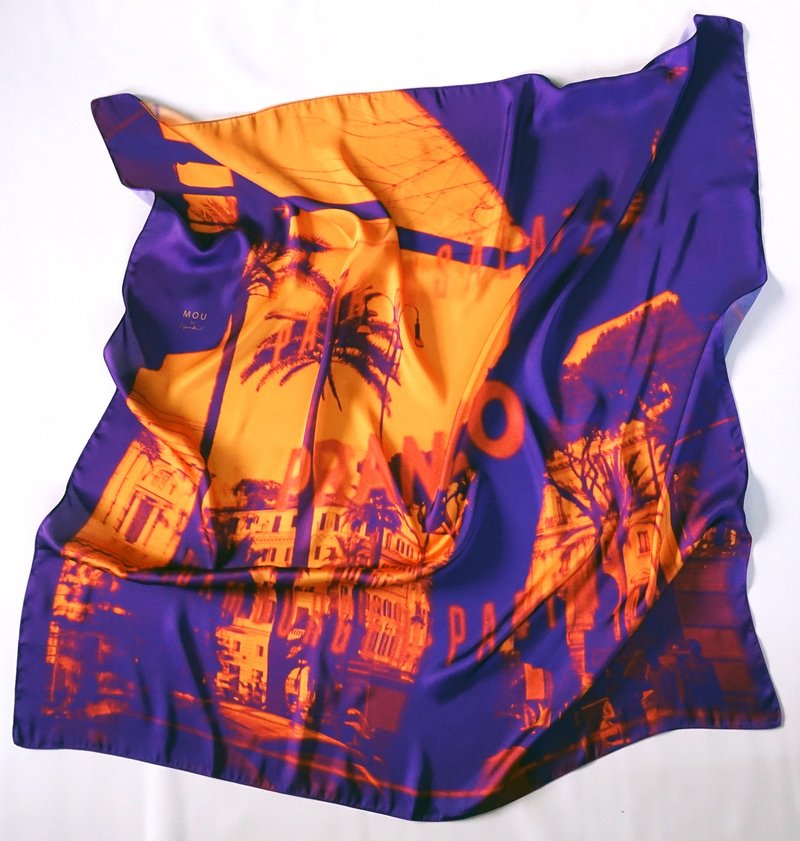 围巾缎子 - 丝巾 - 聚酯纤维 