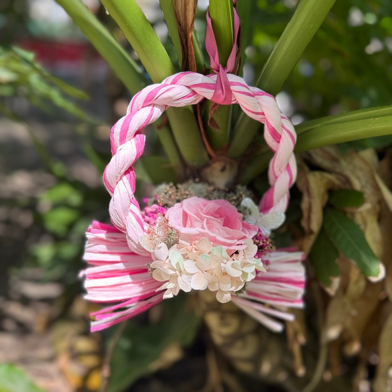 爱丽丝绿野仙踪永生玫瑰花园注连绳 花礼 永生花门饰 童趣风 - 干燥花/捧花 - 植物．花 多色