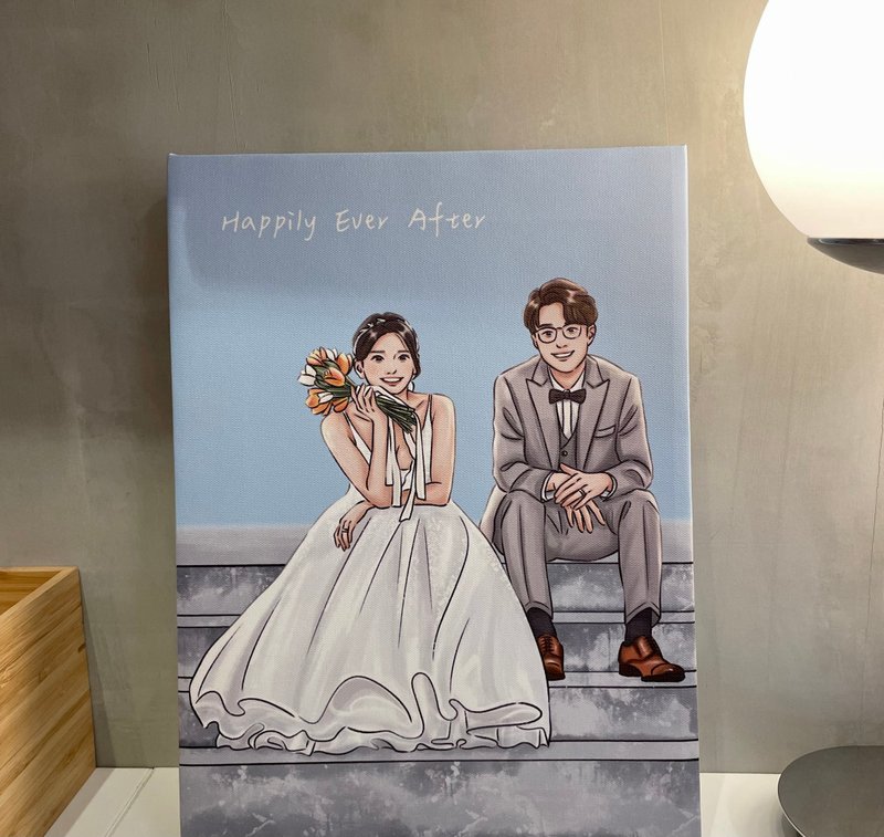 【似颜绘加购商品】人像似颜绘加购 4F小无框画 - 画框/相框 - 纸 多色