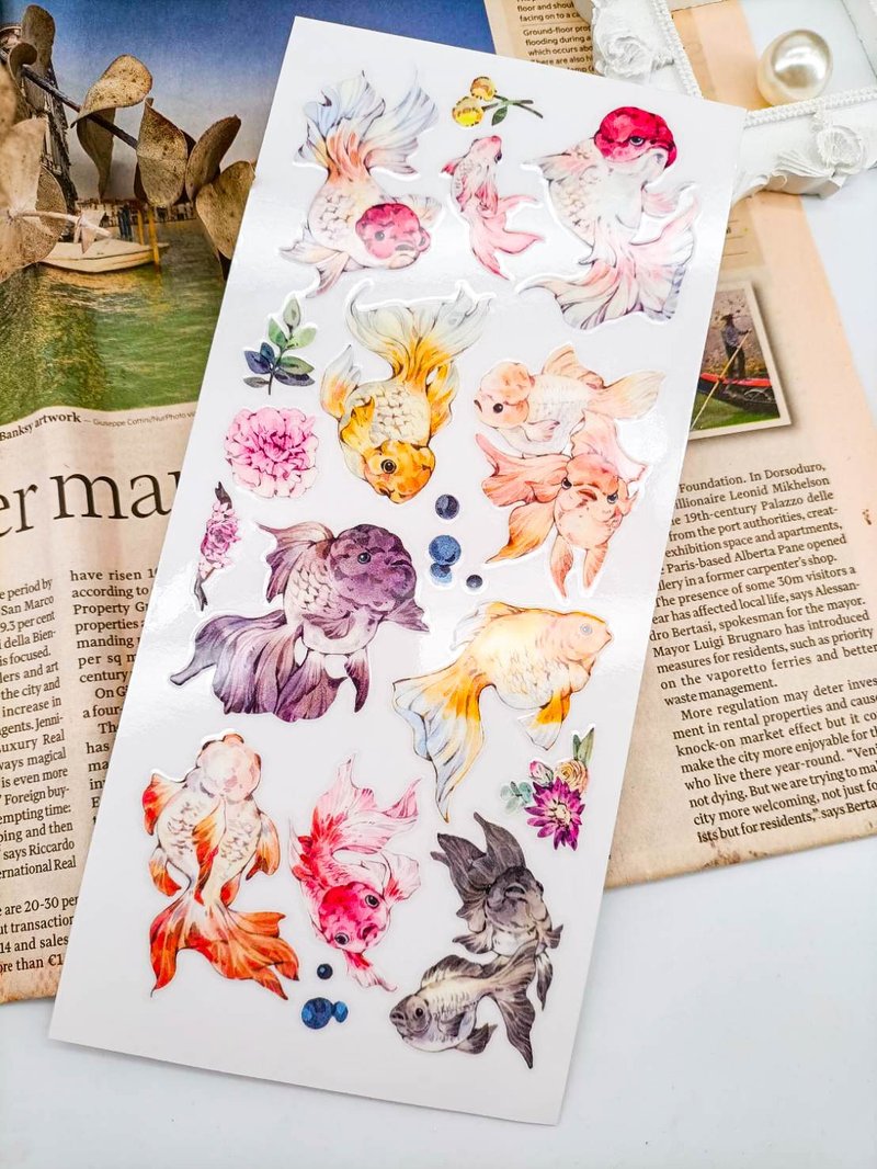 KR502_肥肚肚金魚B Fat Belly Goldfish B /  轉印貼紙 - 贴纸 - 塑料 