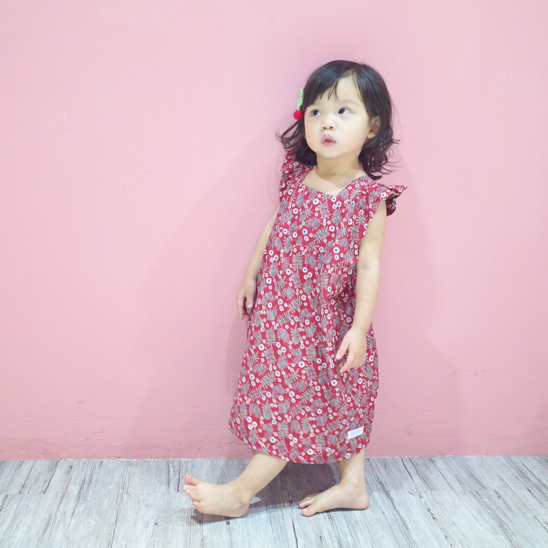 CHILDHOOD 柴虎 花花草草连身裙 - 童装礼服/连衣裙 - 棉 