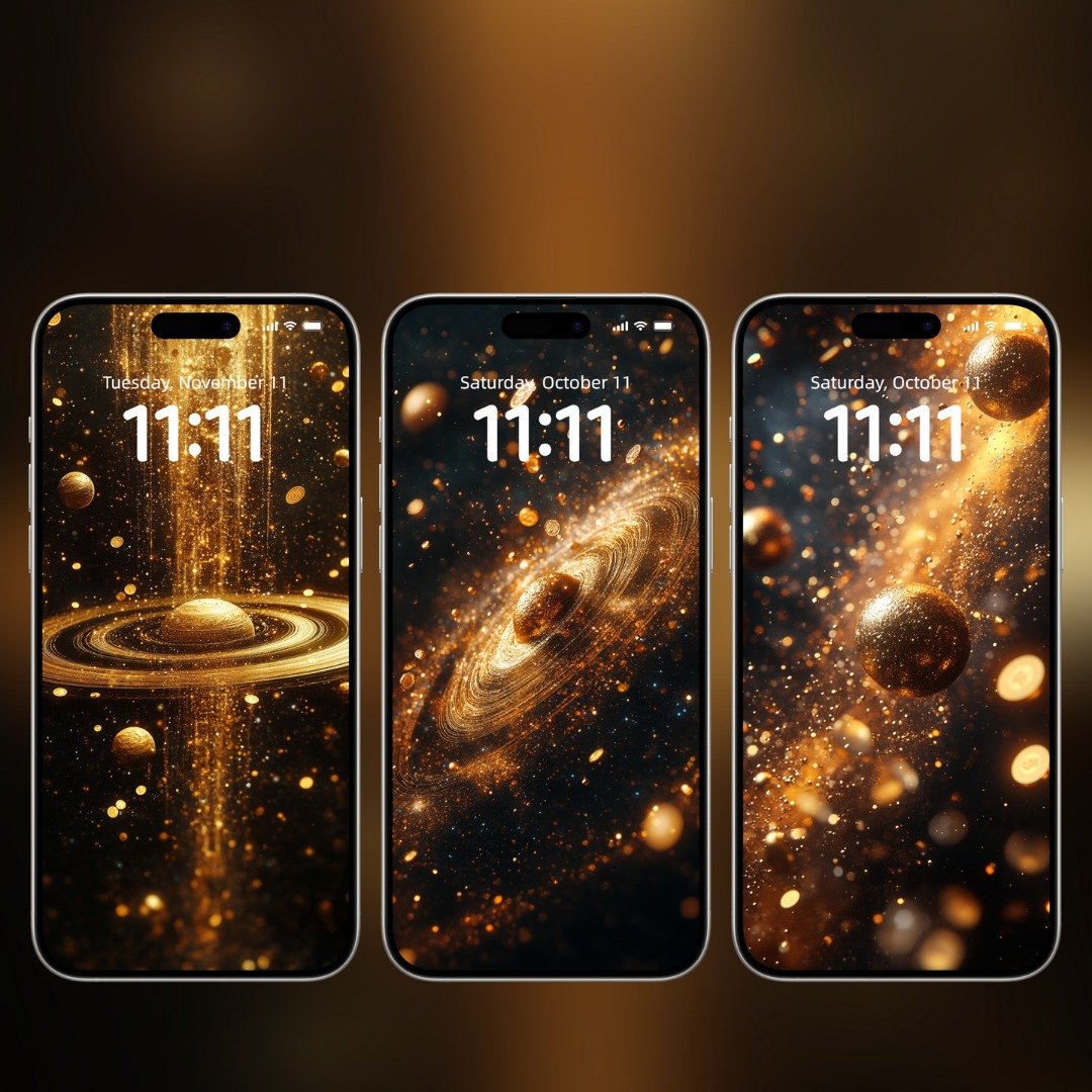 能量壁纸系列 |手机壁纸| 黄金星球 能量手机壁纸W0008 - 电子手绘真人画像/绘画/插画 - 其他材质 