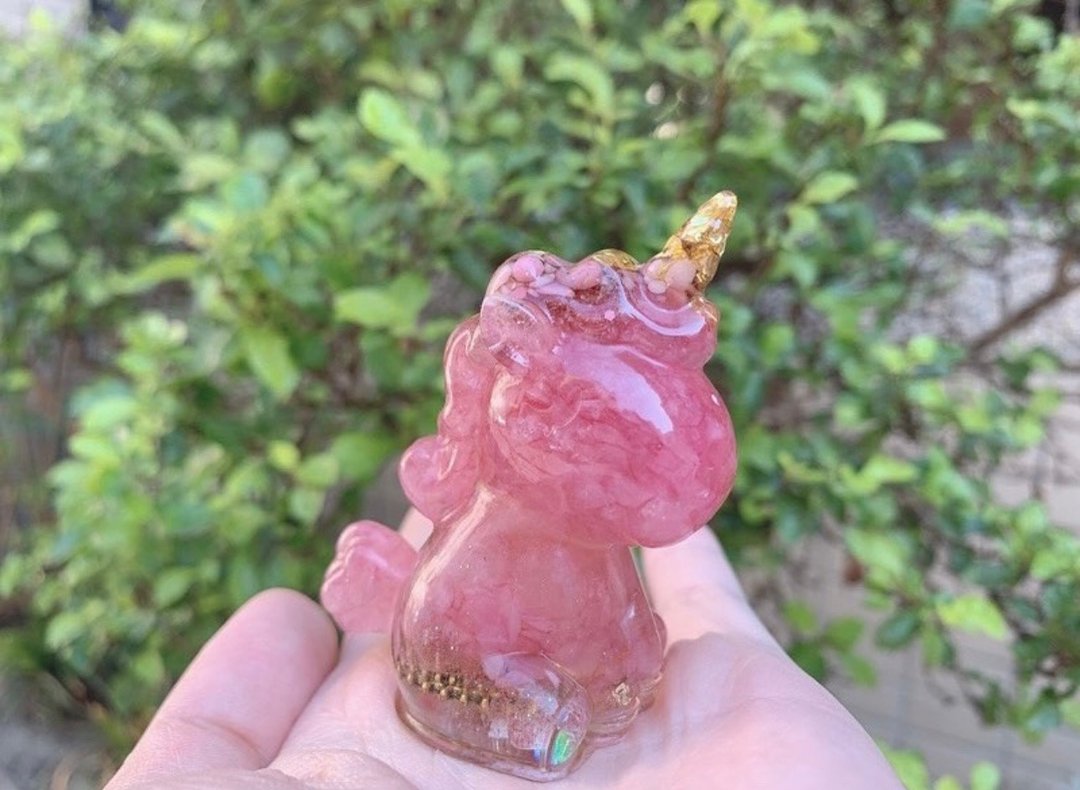 粉晶小华丽独角兽 DIY 在线教学含材料包 - 其他 - 宝石 