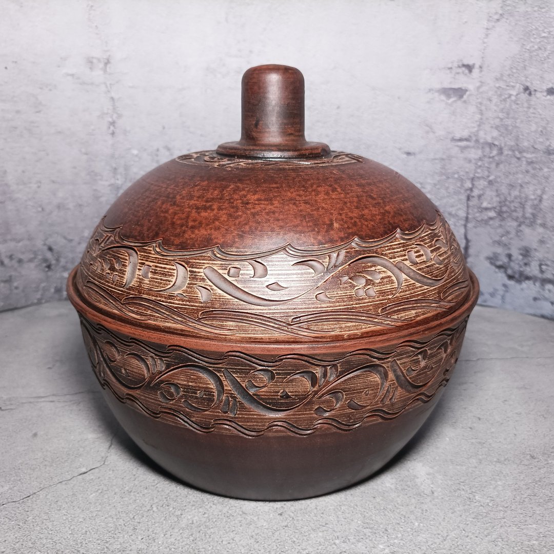 陶器砂锅手工红粘土烹饪锅砂锅带盖砂锅 - 锅具/烤盘 - 粘土 