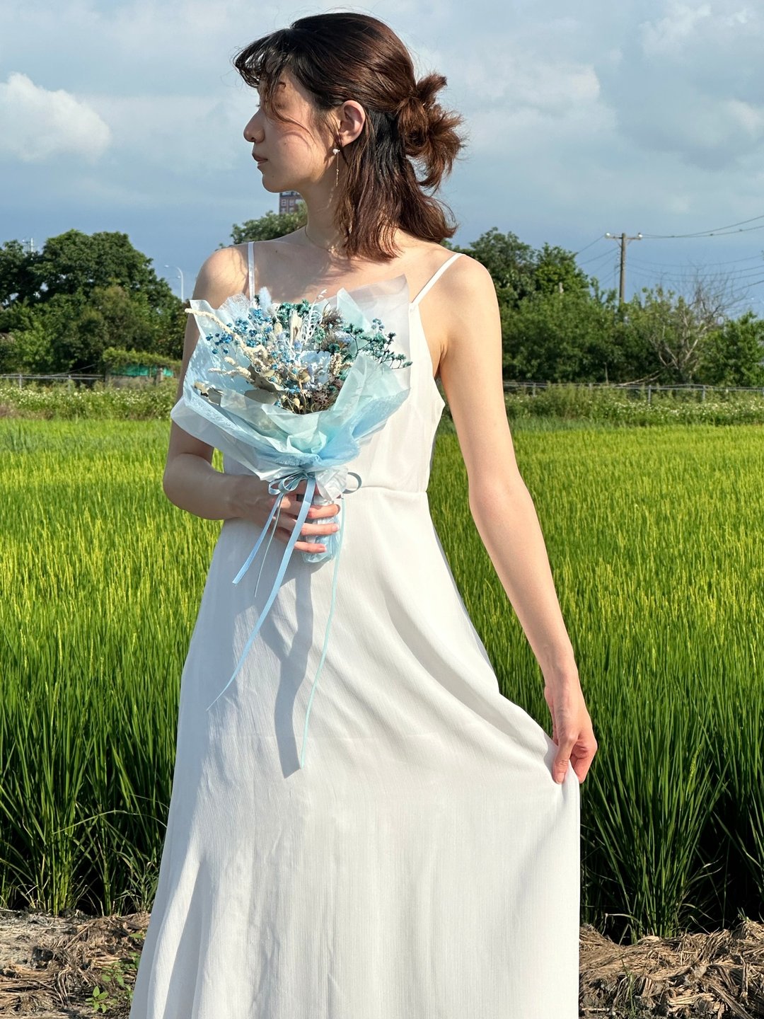 蓝色永生花、干燥花、定制花礼 - 干燥花/捧花 - 植物．花 透明