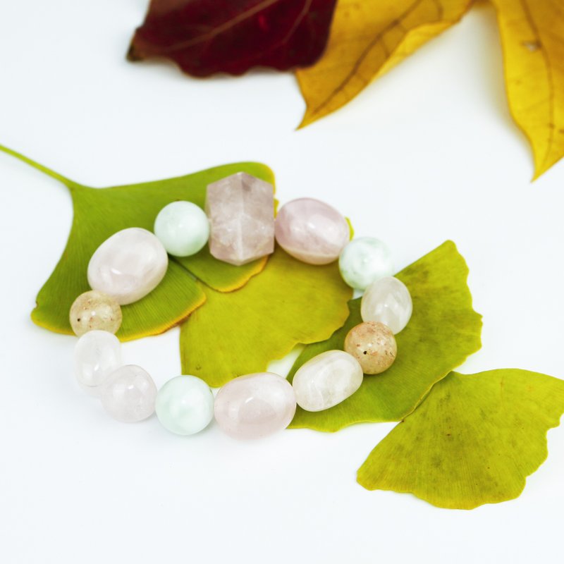 102103七轮调和手串/绿天使粉晶/天然/水晶手链/能量石/原生态 - 手链/手环 - 水晶 多色