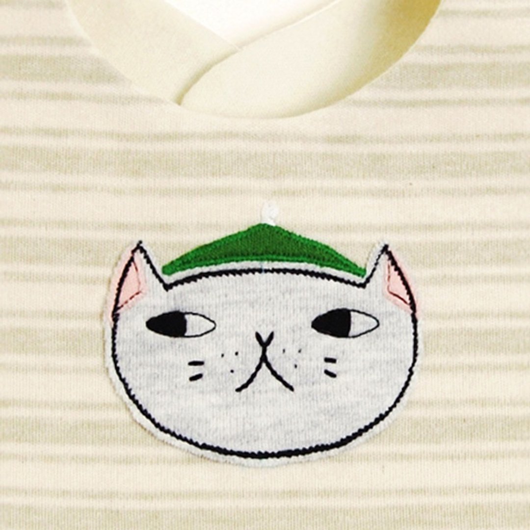 帽子猫猫 围兜口水巾 - 围嘴/口水巾 - 棉 绿色